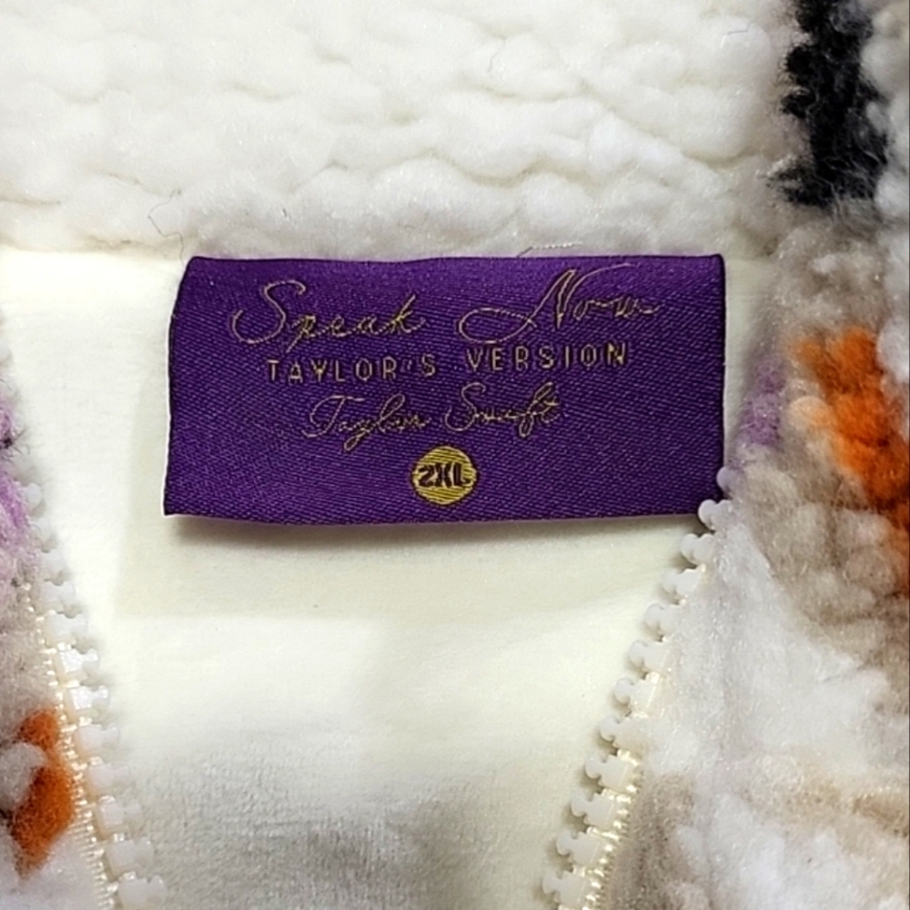 TAYLOR SWIFT Women's Sweat Shirt Size 2XL Koi Fish 1/4 Zip Sherpa Pullover - Picture 11 of 12